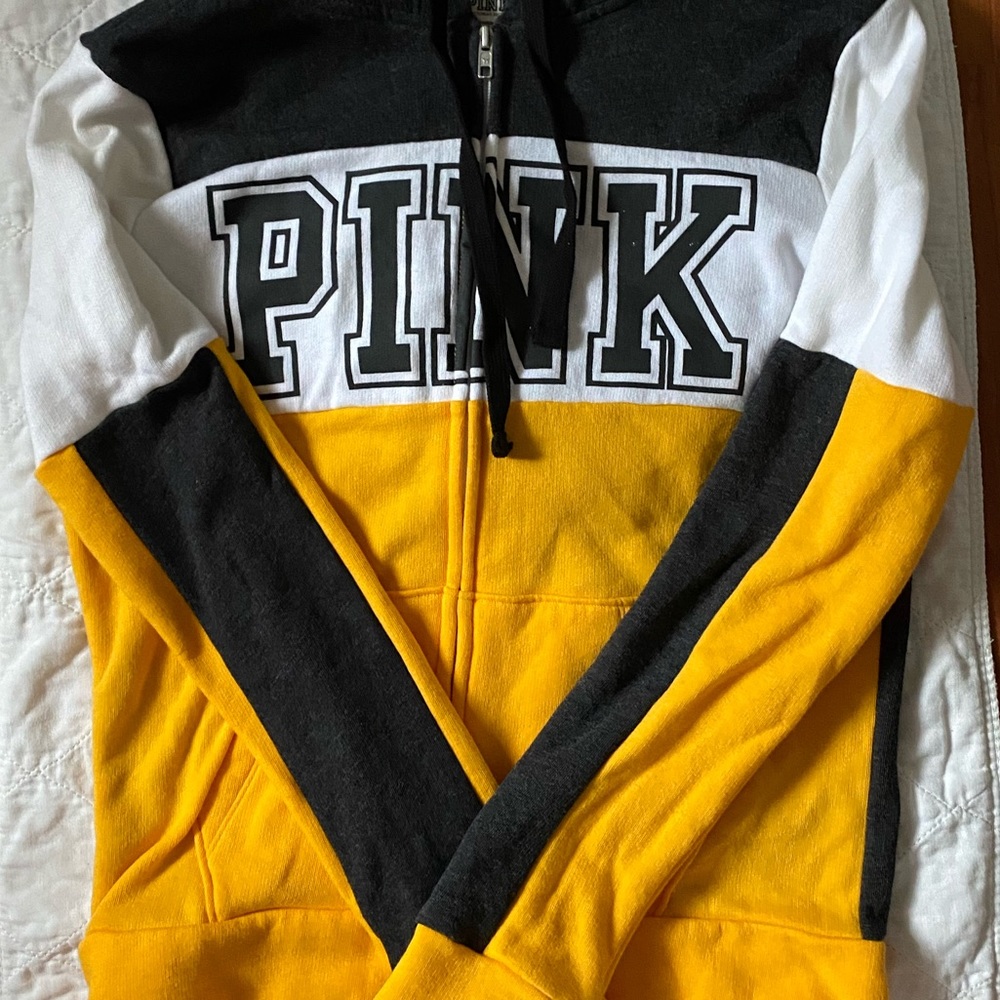 VS Pink zip jacket and sweats set